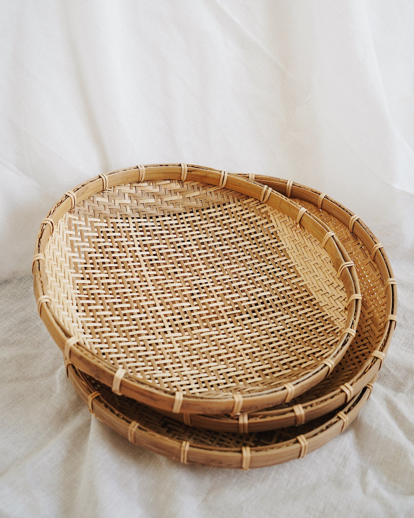 Nako Bamboo Flat Basket 10